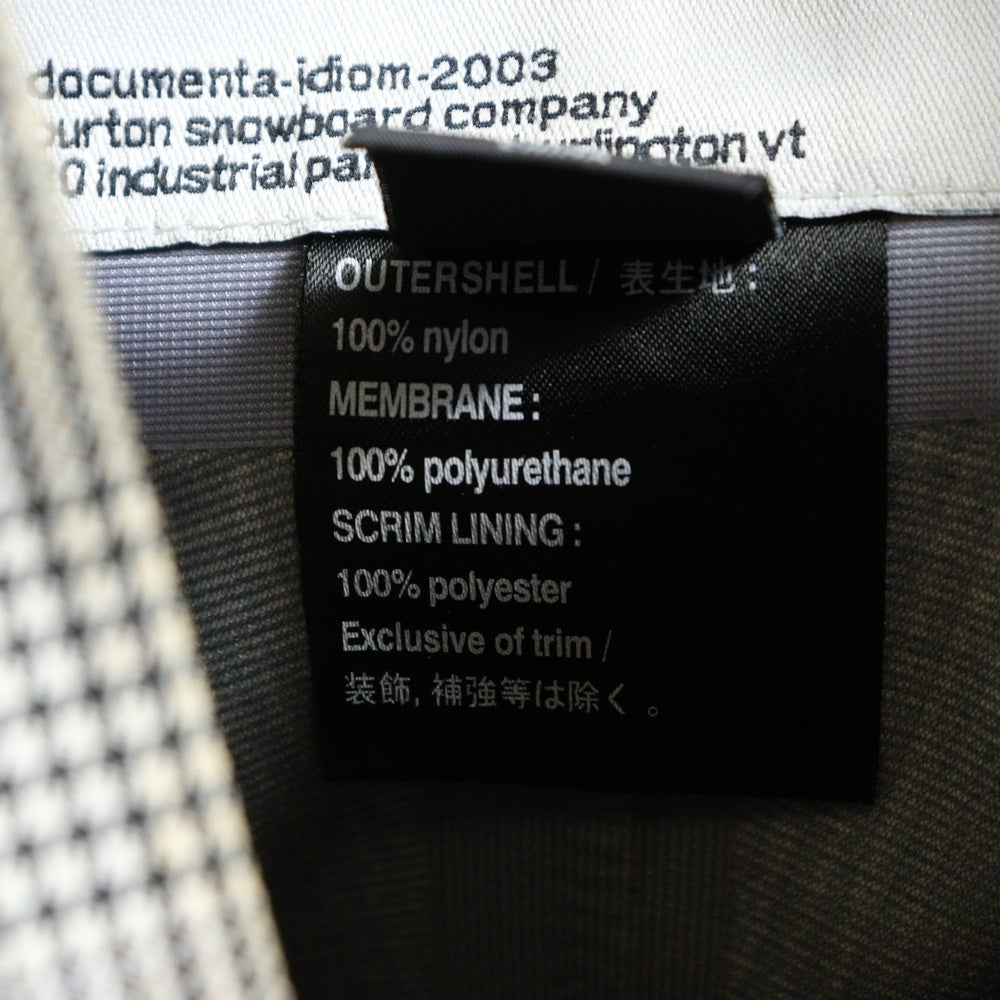 BURTON(バートン) 2003 iDiom 3L Jacket 1st イディオム スリーエル ジャケット フーディー 1stモデル グレー