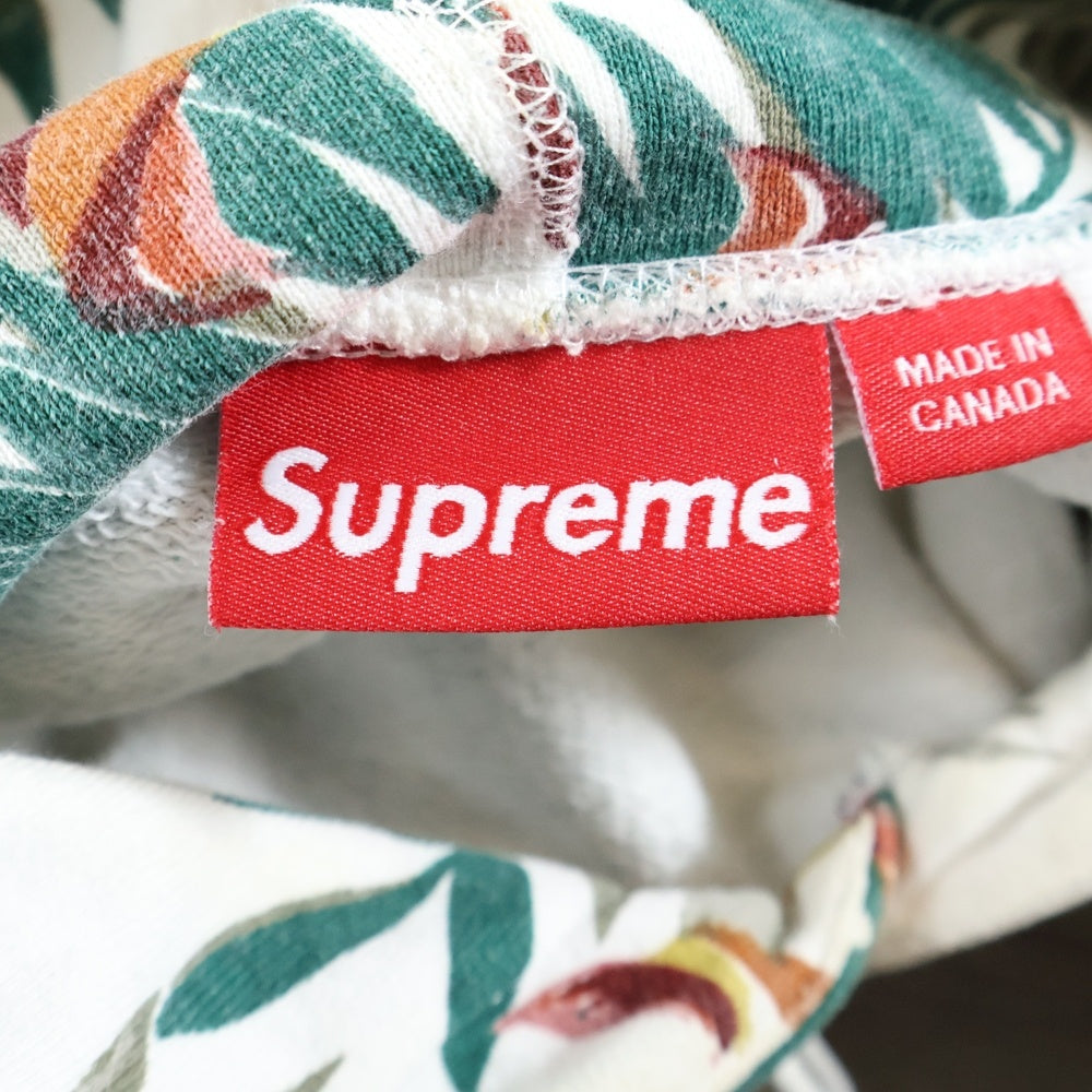 SUPREME(シュプリーム) 12SS Floral Pullover フローラル プルオーバー 総柄 スウェットパーカー ホワイト/グリーン