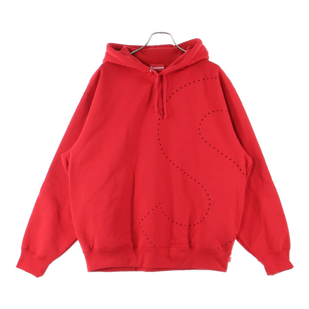 SUPREME(シュプリーム) 21SS Laser Cut S Logo Hooded Sweatshirt レイサーカット Sロゴ プルオーバーパーカー フーディ レッド