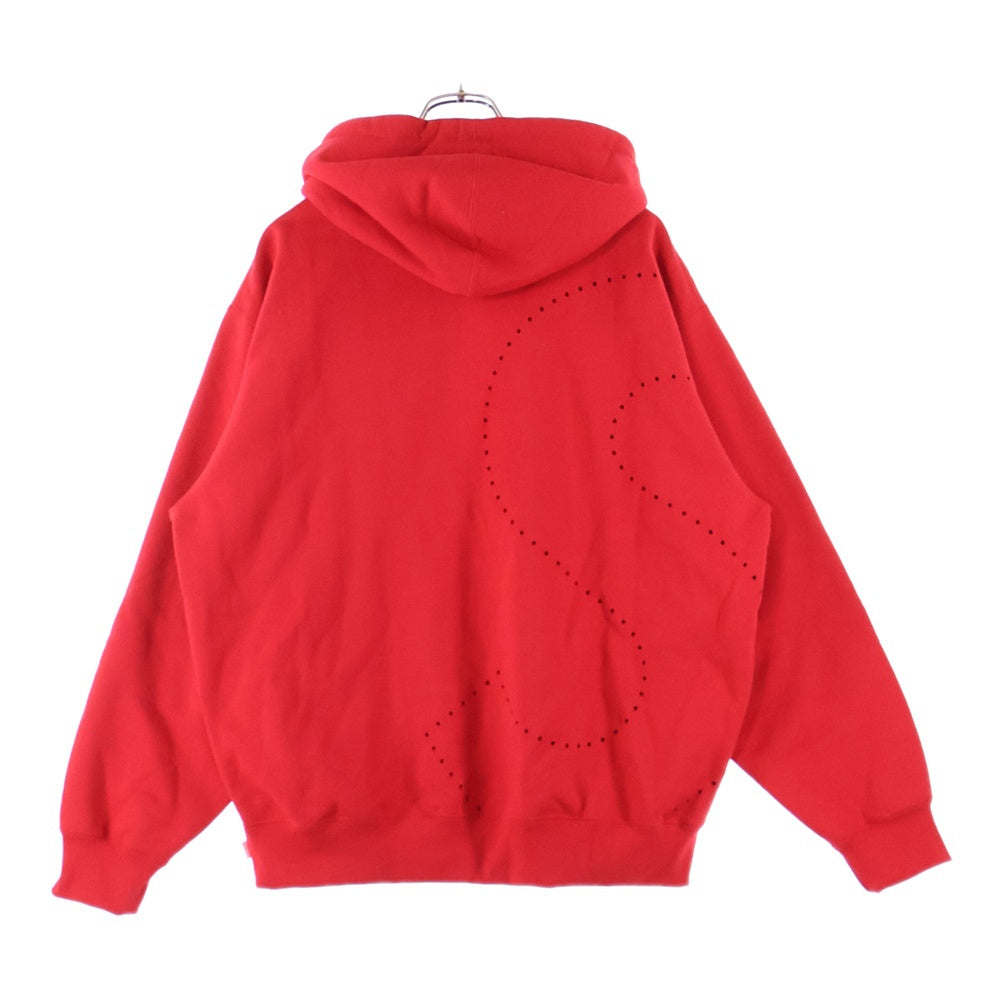 SUPREME(シュプリーム) 21SS Laser Cut S Logo Hooded Sweatshirt レイサーカット Sロゴ プルオーバーパーカー フーディ レッド