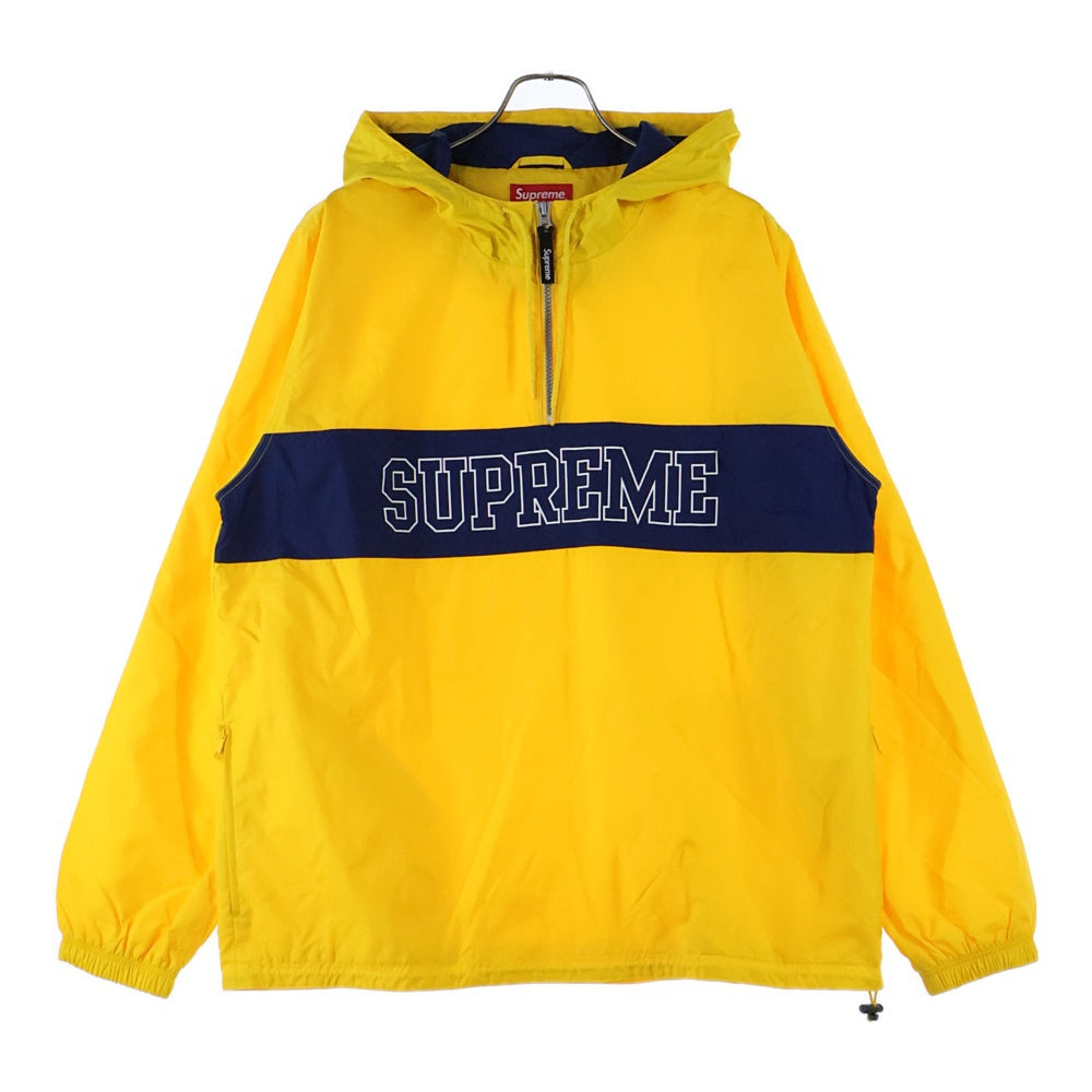 SUPREME(シュプリーム) 16SS Nylon Ripstop Pullover ナイロン リップストップ プルオーバーパーカー フーディ イエロー