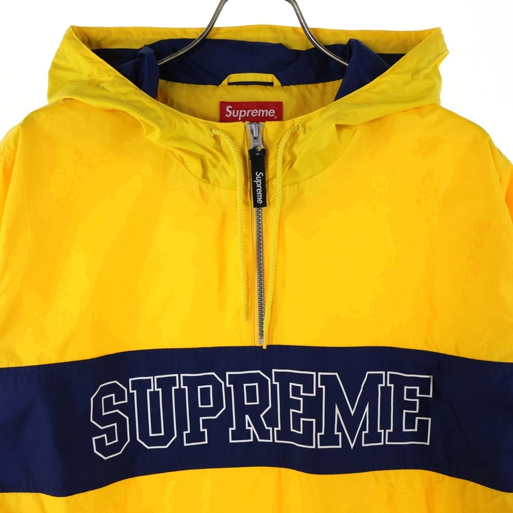 SUPREME(シュプリーム) 16SS Nylon Ripstop Pullover ナイロン リップストップ プルオーバーパーカー フーディ イエロー