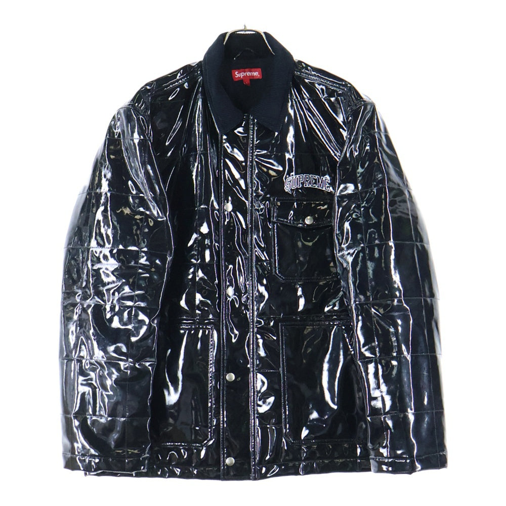 SUPREME(シュプリーム) 18SS Quilted Patent Vinyl Work Jacket