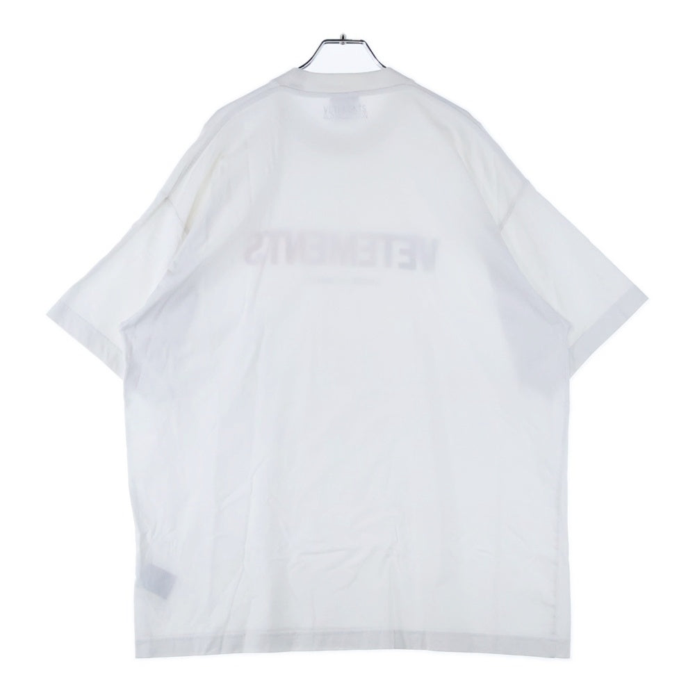 VETEMENTS(ヴェトモン) 21AW FRANCE LOGO フロントプリント 半袖Tシャツ カットソー ホワイト UA52TR290F