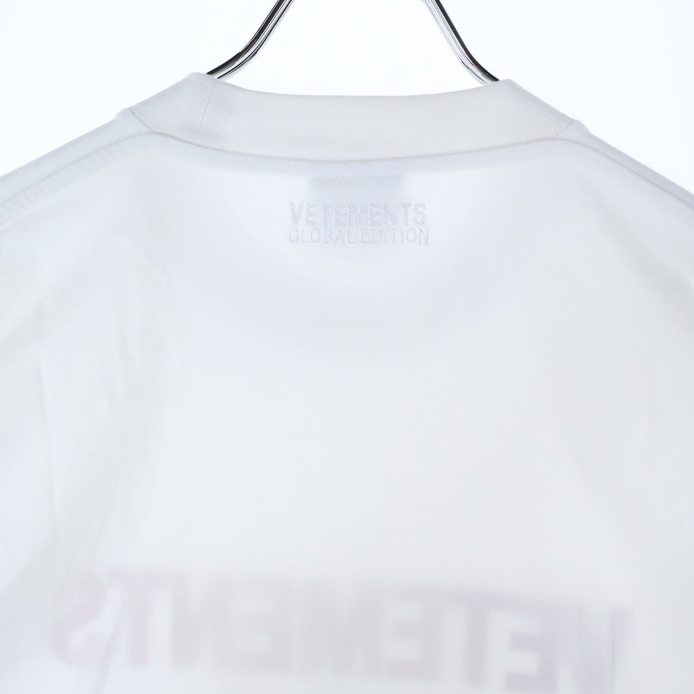 VETEMENTS(ヴェトモン) 21AW FRANCE LOGO フロントプリント 半袖Tシャツ カットソー ホワイト UA52TR290F