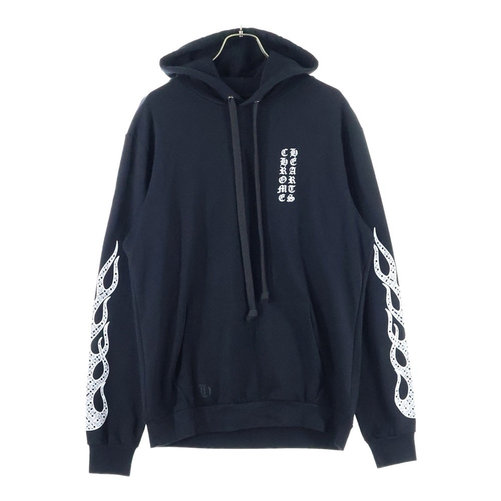 CHROME HEARTS(クロムハーツ) Arm Flame Pullover Hoodie アームフレイム CHプラス スウェット プルオーバーパーカー ブラック