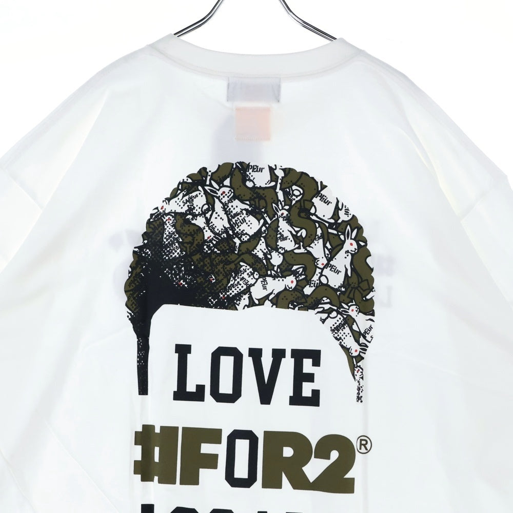 SAPEur(サプール) ×FR2 LOVE #FOR2 LOCALS 両面プリント 半袖 カットソー Tシャツ ホワイト
