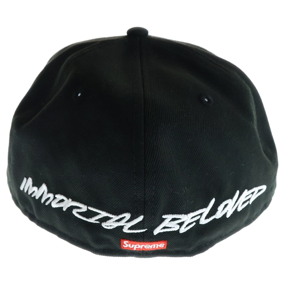 SUPREME(シュプリーム) 24SS ×NEW ERA Futura Cap ニューエラ フーチュラ ロゴ刺繍 6パネル ベースボールキャップ 帽子 ブラック