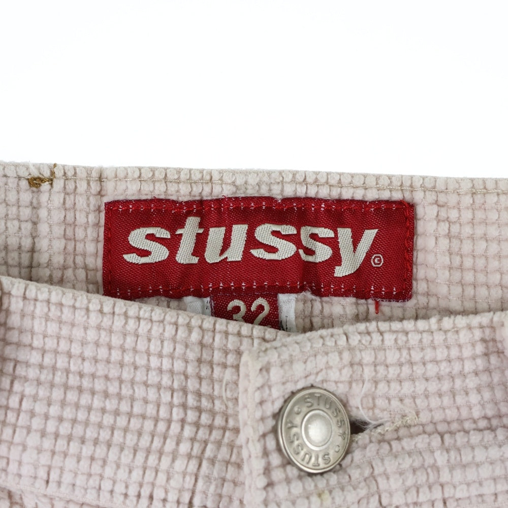 STUSSY(ステューシー) 90s OLD STUSSY オールドステューシー 赤タグ コーデュロイ ハーフパンツ ショーツ ベージュ