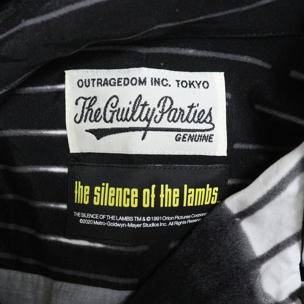 WACKO MARIA(ワコマリア) 21SS THE SILENCE OF THE LAMBS S/S HAWAIIAN SHIRT 羊たちの沈黙 オープンカラー ハワイアン 半袖シャツ ブラック