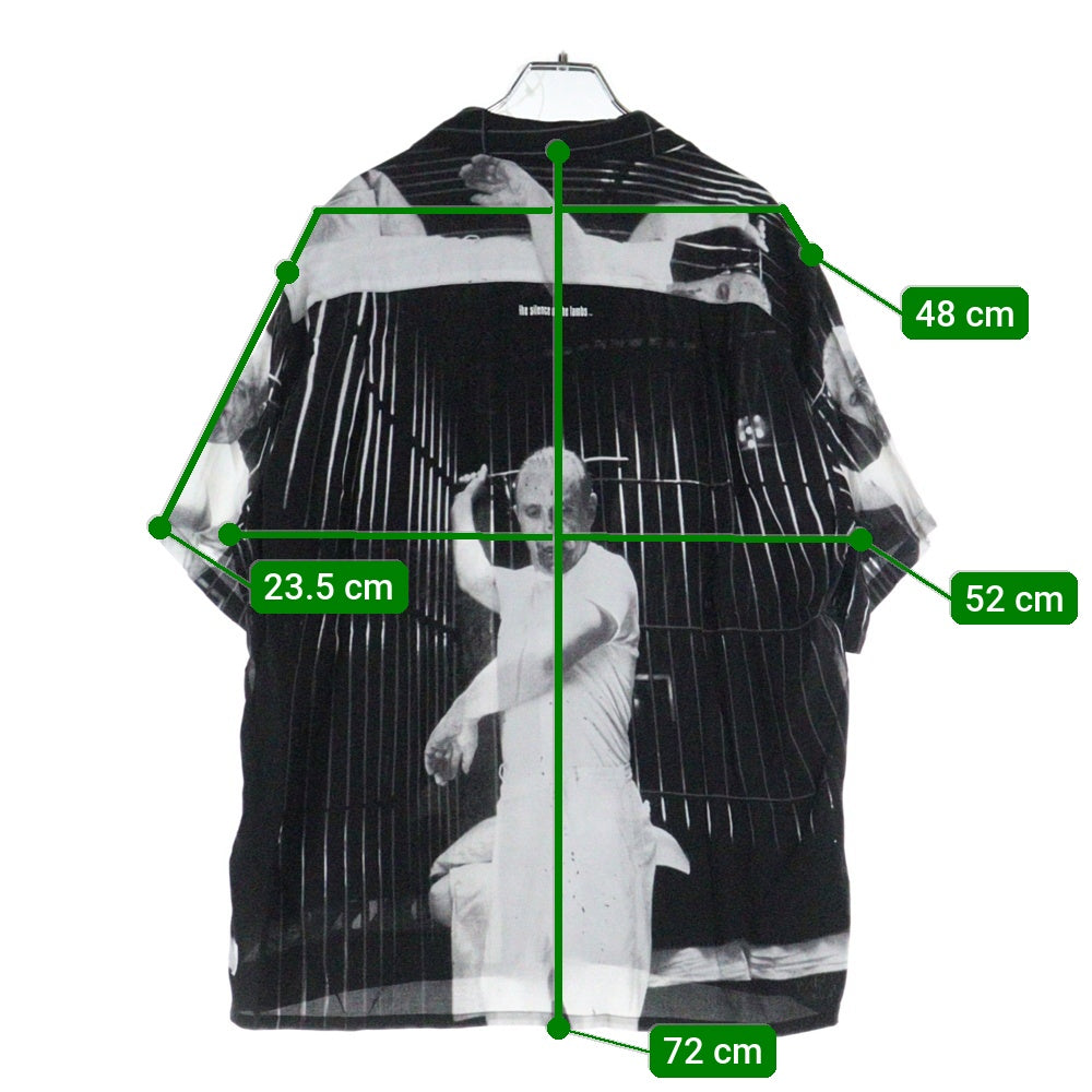WACKO MARIA(ワコマリア) 21SS THE SILENCE OF THE LAMBS S/S HAWAIIAN SHIRT 羊たちの沈黙 オープンカラー ハワイアン 半袖シャツ ブラック