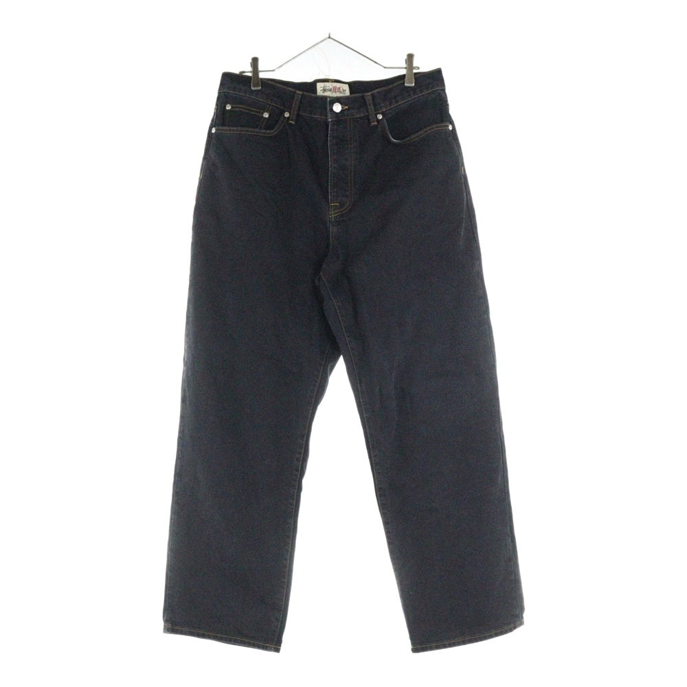 STUSSY(ステューシー) Big OL Denim ビッグシルエット ボタンフライ ワイド デニムパンツ ジーンズ インディゴブラック