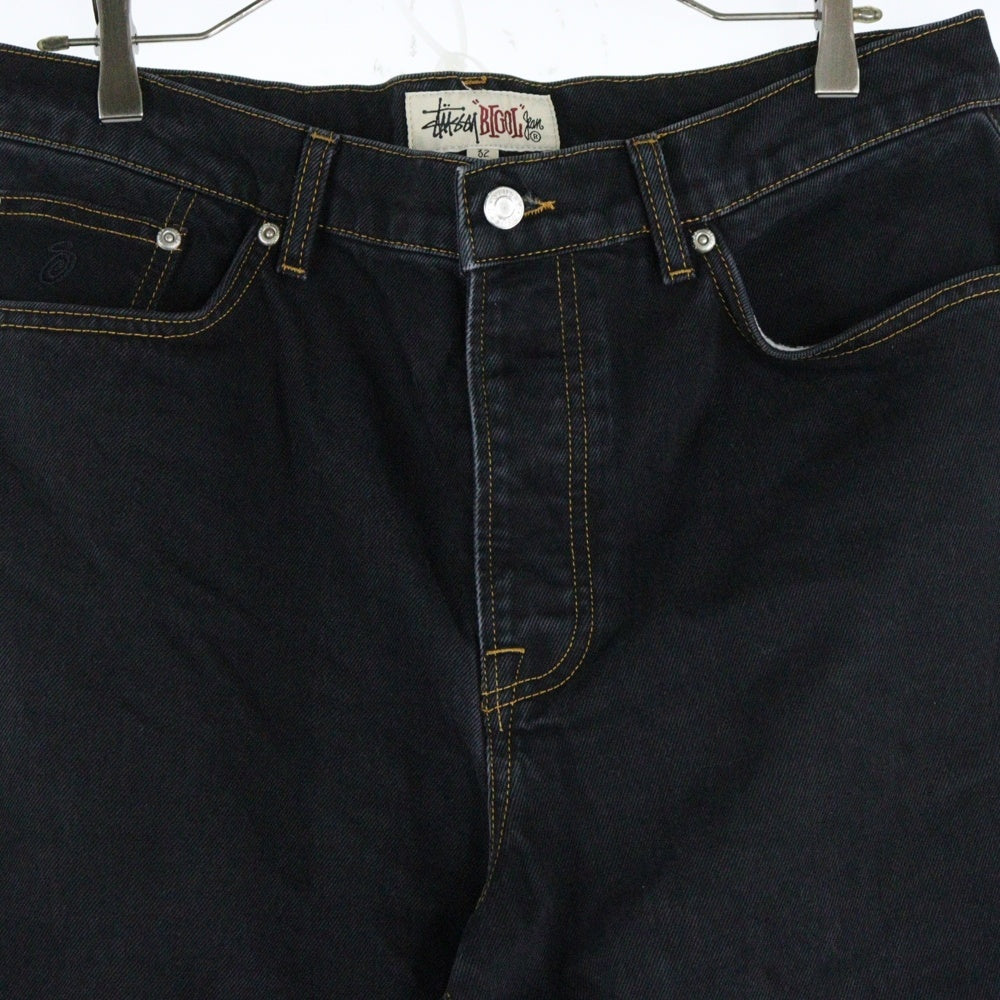 STUSSY(ステューシー) Big OL Denim ビッグシルエット ボタンフライ ワイド デニムパンツ ジーンズ インディゴブラック