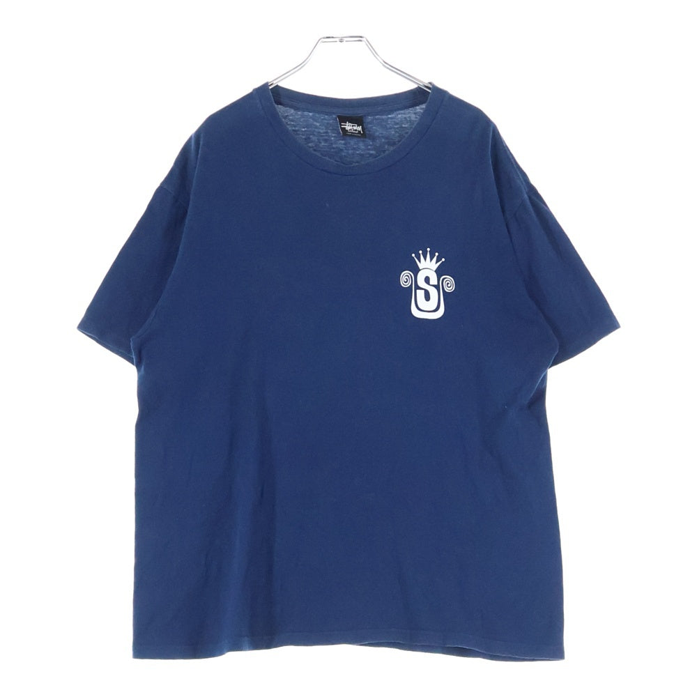 STUSSY(ステューシー) ラスタ プリント カットソー 半袖 Tシャツ ネイビー