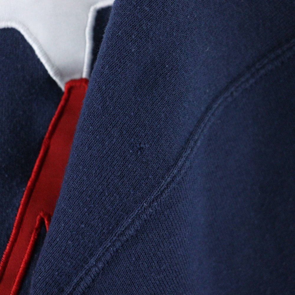 FRUIT OF THE LOOM(フルーツオブザルーム) 90s USA フロント ロゴ刺繍 クルースウェット ネイビー