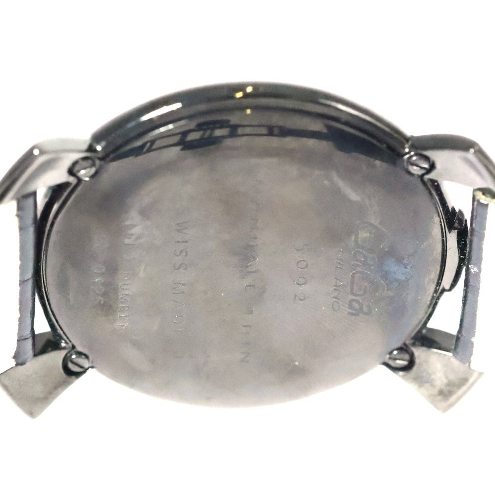 GaGa MILANO(ガガミラノ) Manuale Thin 46mm 5092.01 マヌアーレ シン 46mm クオーツ 腕時計 ブラック