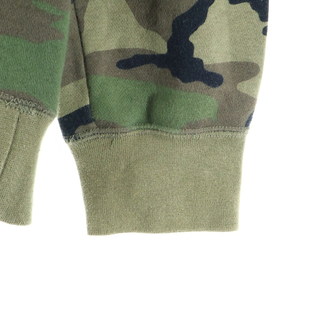 NIKE(ナイキ) カモ柄 フロントプリント プルオーバーパーカー フーディ カーキ AT9756-222