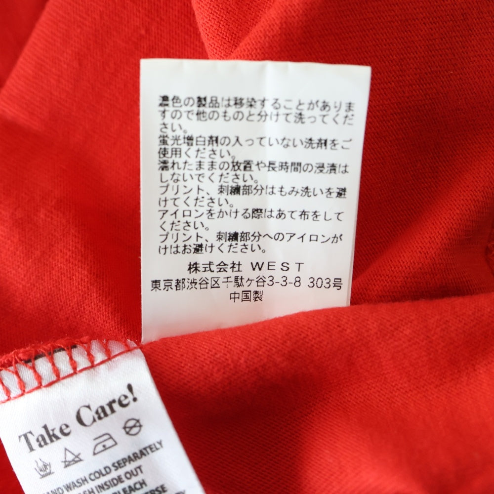 ICE CREAM(アイスクリーム) フロントプリント 半袖Tシャツ カットソー レッド 431-1200