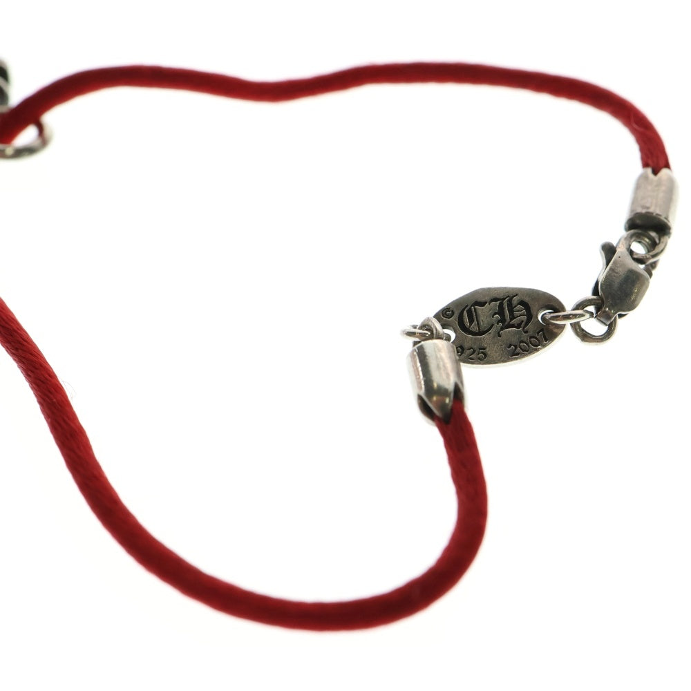 CHROME HEARTS(クロムハーツ) KZ BRACELET CH CRS スタッククロス ブレスレット レッド/シルバー