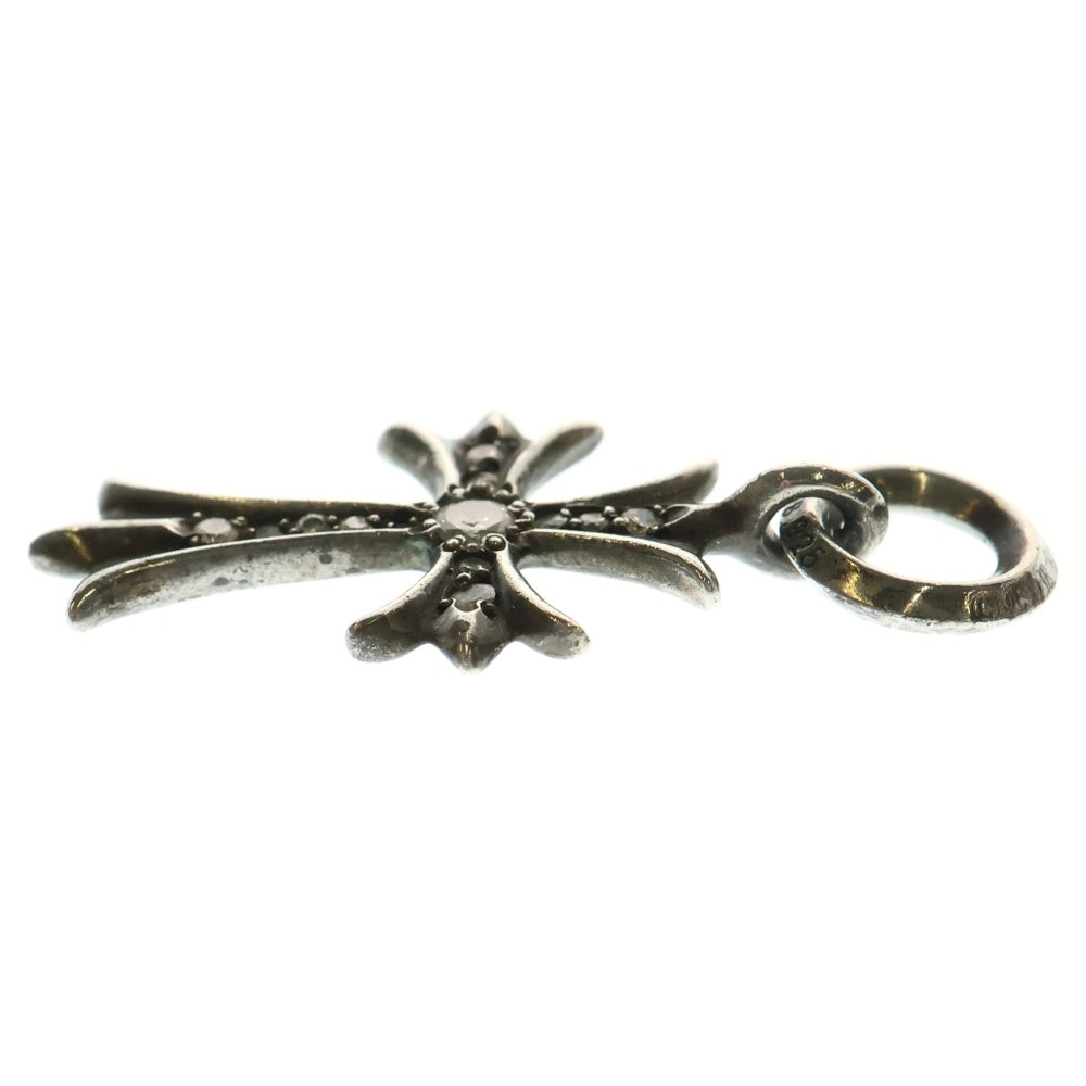 CHROME HEARTS(クロムハーツ) TINY CH CROSS P DMND タイニーCHクロス チャーム アフター パヴェ ダイヤ ネックレストップ シルバー BCA382