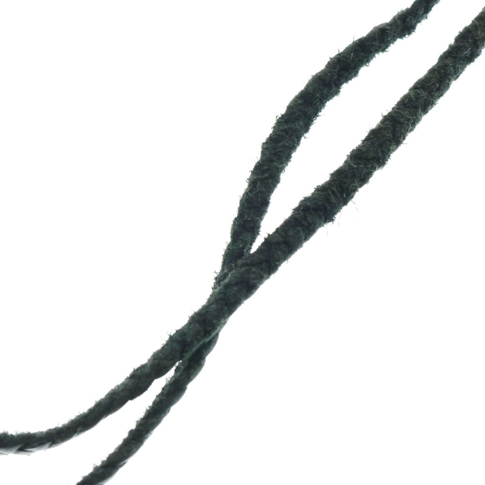 CHROME HEARTS(クロムハーツ) LEATHER BRAID SCROLL ネックレス レザーブレイドネックレス ブラック/シルバー BCA377
