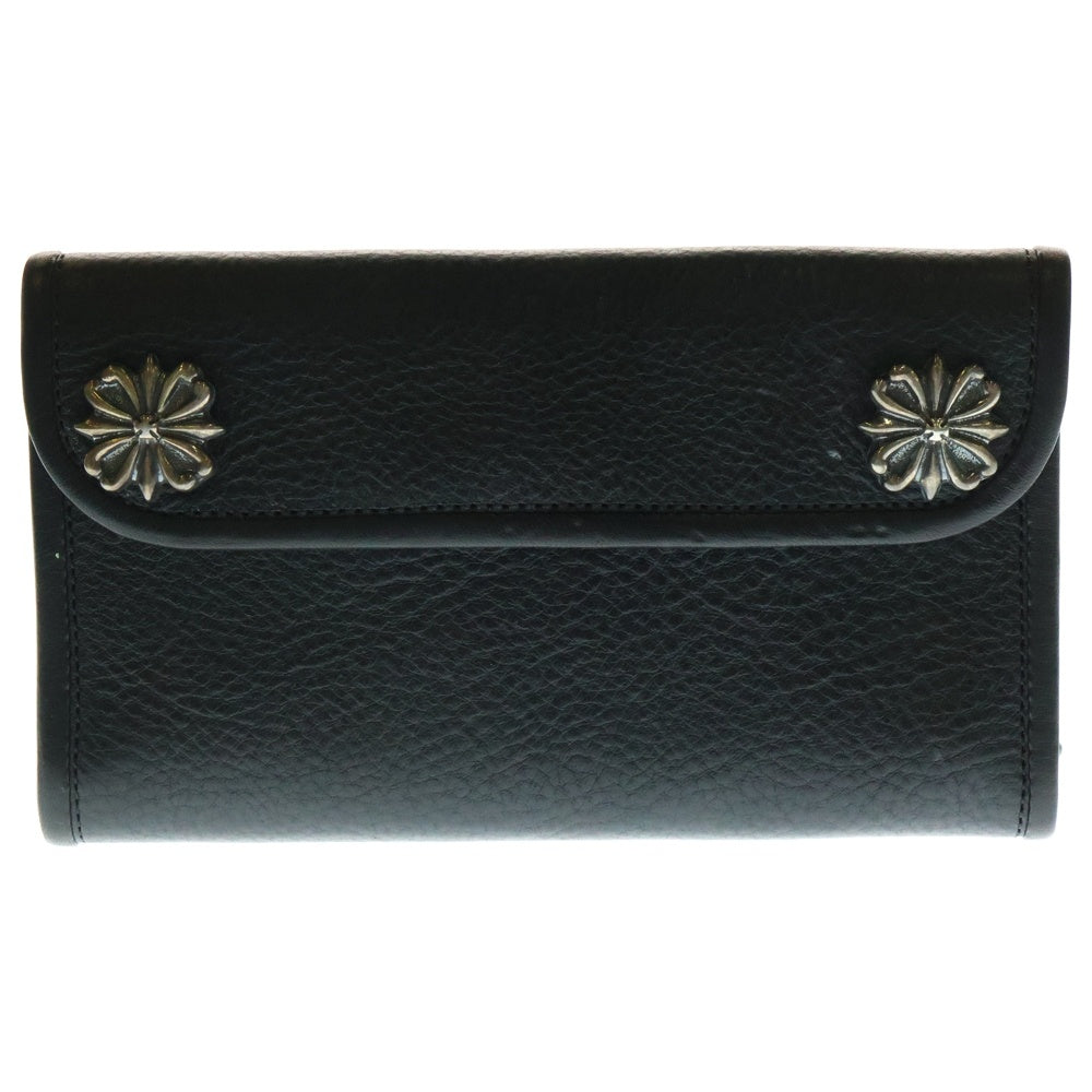 Travis Walker(トラヴィスワーカー) LARGE 3-FOLD - TRIBAL CROSS WALLET 2 CROSS LINKS & 2 SKULL LINKS WITH DAGGE ウォレット 三つ折り財布 2クロス 2スカル リンク ダガー ウォレットハンガー