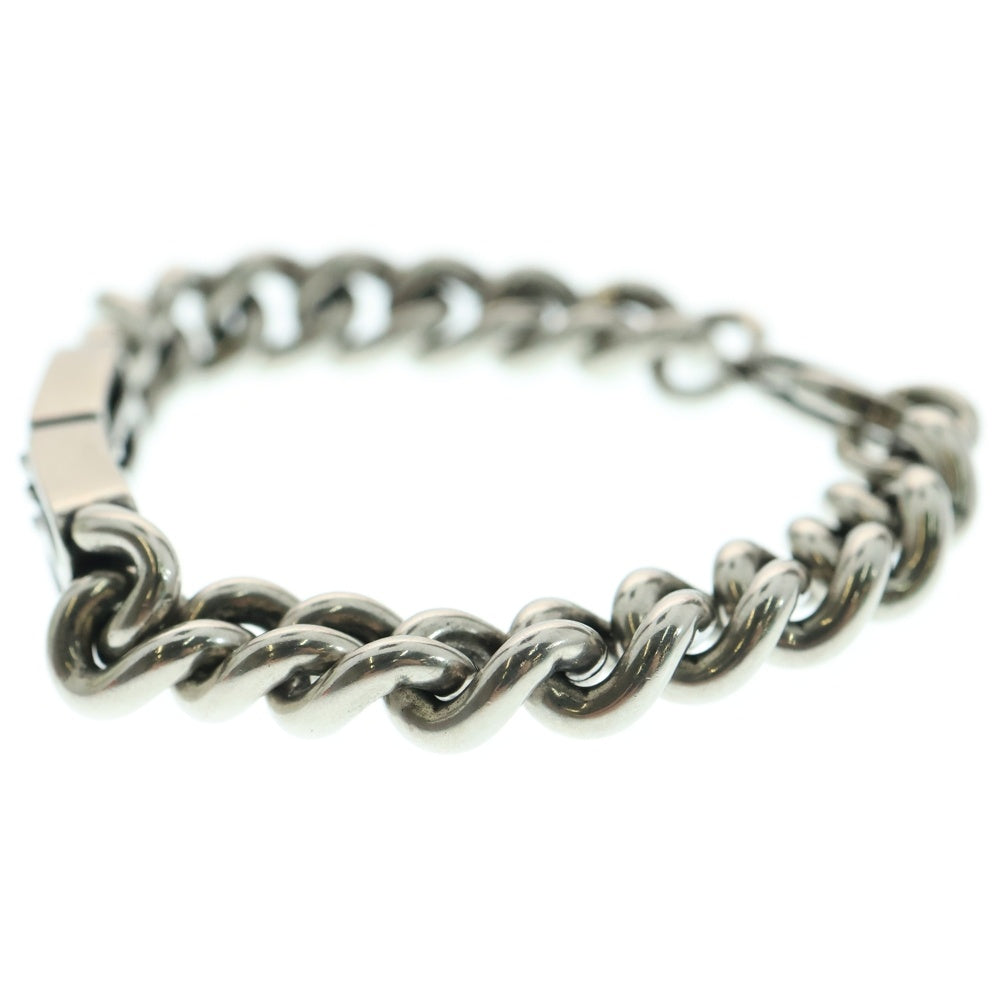 BALENCIAGA(バレンシアガ) BB Icon gourmette-chain bracelet BBアイコン グルメット チェーンブレスレット シルバー 718493TZ99I0911