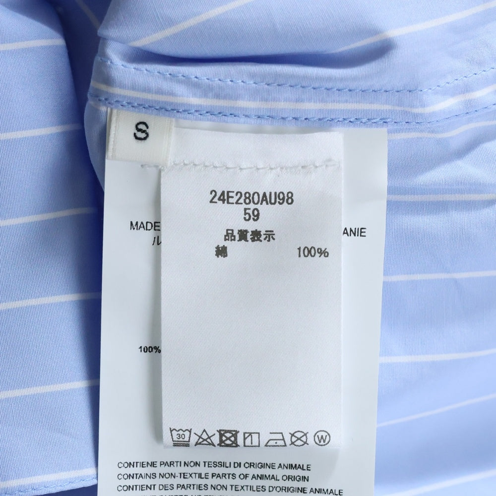 OAMC(オーエーエムシー) Kurt Stripe Shirt カート ストライプ 半袖シャツ ブルー 24E280AU98