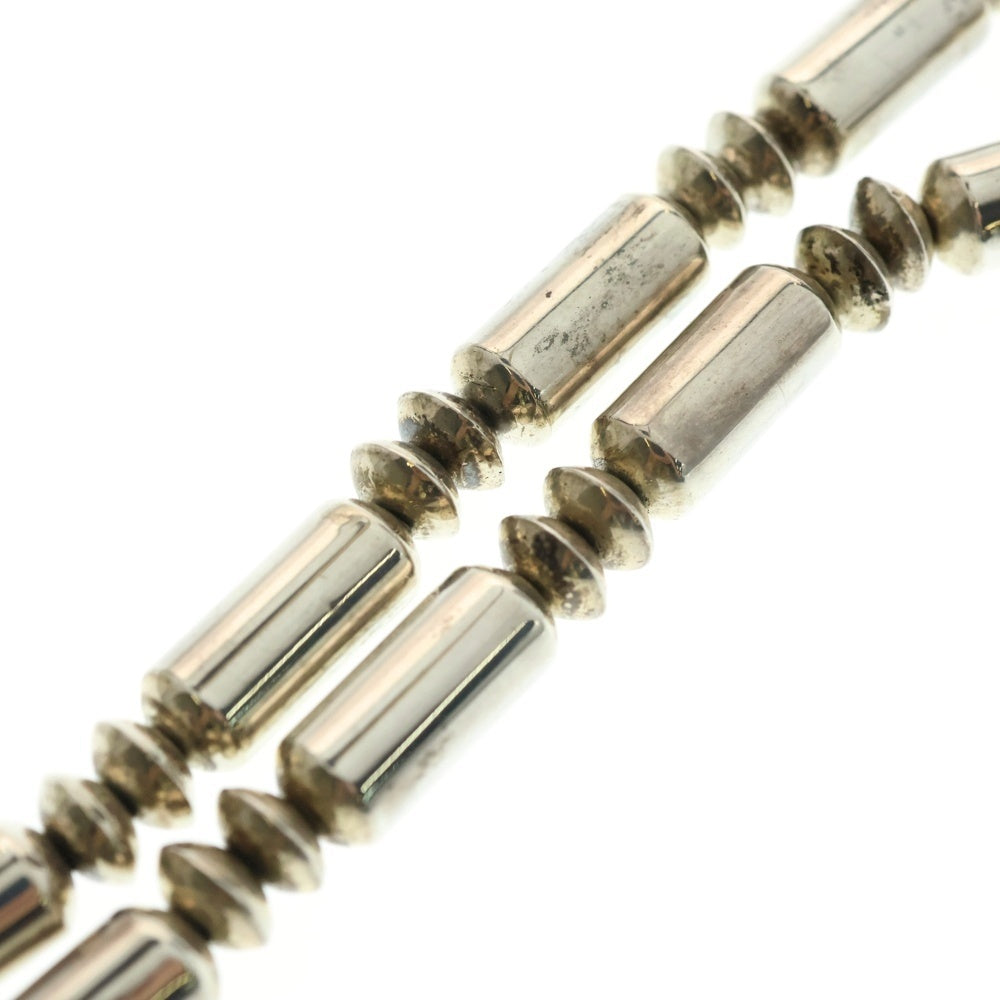 INDIAN JEWELRY(インディアンジュエリー) ナバホ族 S.L刻印 スターリング バレルビーズ ネックレス シルバー