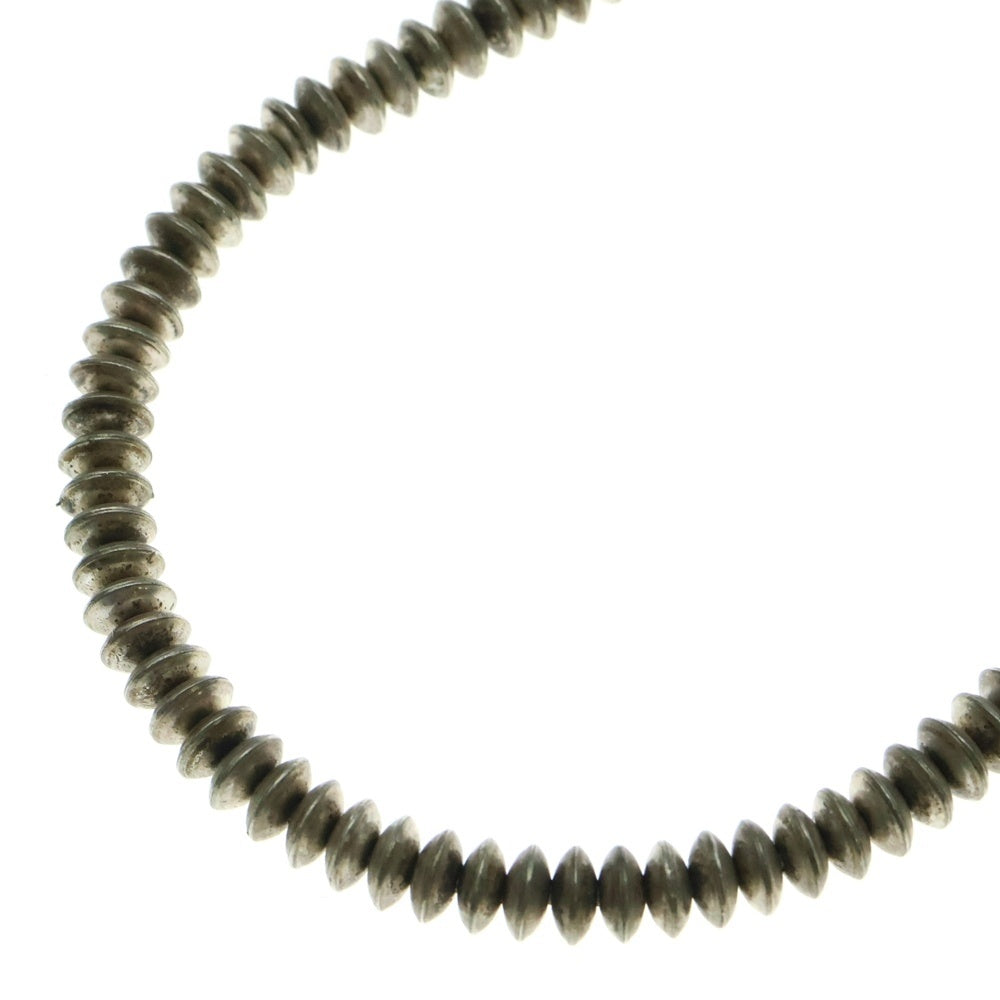 INDIAN JEWELRY(インディアンジュエリー) ナバホ族 STERLING スターリング刻印 ナバホパール ビーズ ネックレス シルバー