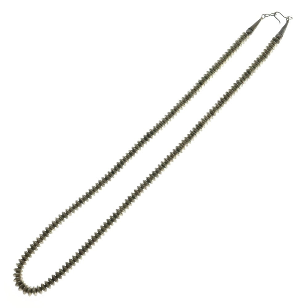 INDIAN JEWELRY(インディアンジュエリー) ナバホ族 STERLING スターリング刻印 ナバホパール ビーズ ネックレス シルバー