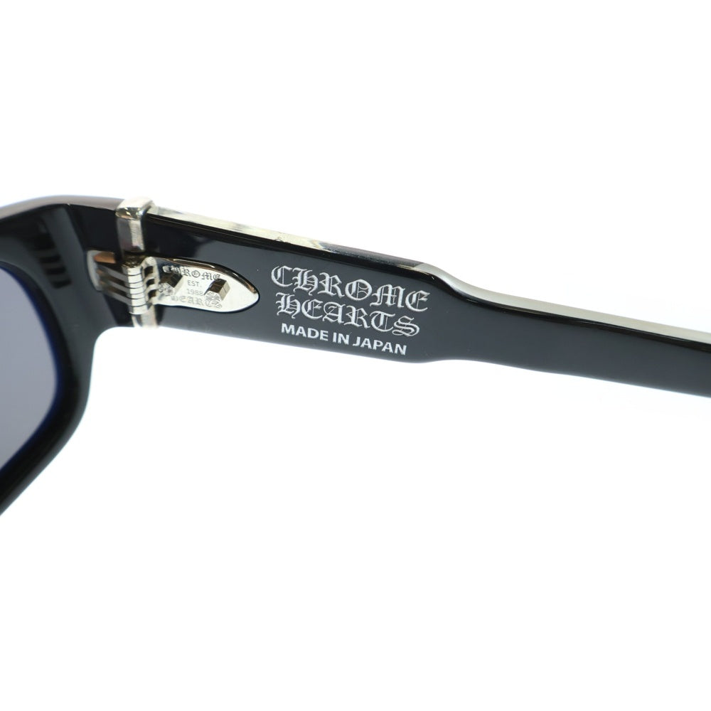 CHROME HEARTS(クロムハーツ) TRYVAGAGAIN CHプラス フレーム ウェリントンサングラス アイウェア 眼鏡 ブラック/シルバー