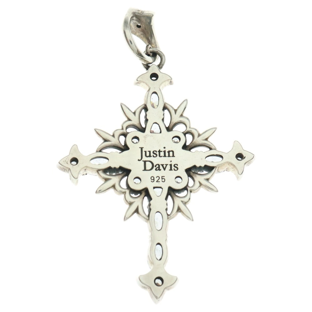 Justin Davis(ジャスティンデイヴィス) ST.POPE JOHN Pendant ジルコニア クロス ペンダントトップ シルバー SPJ196