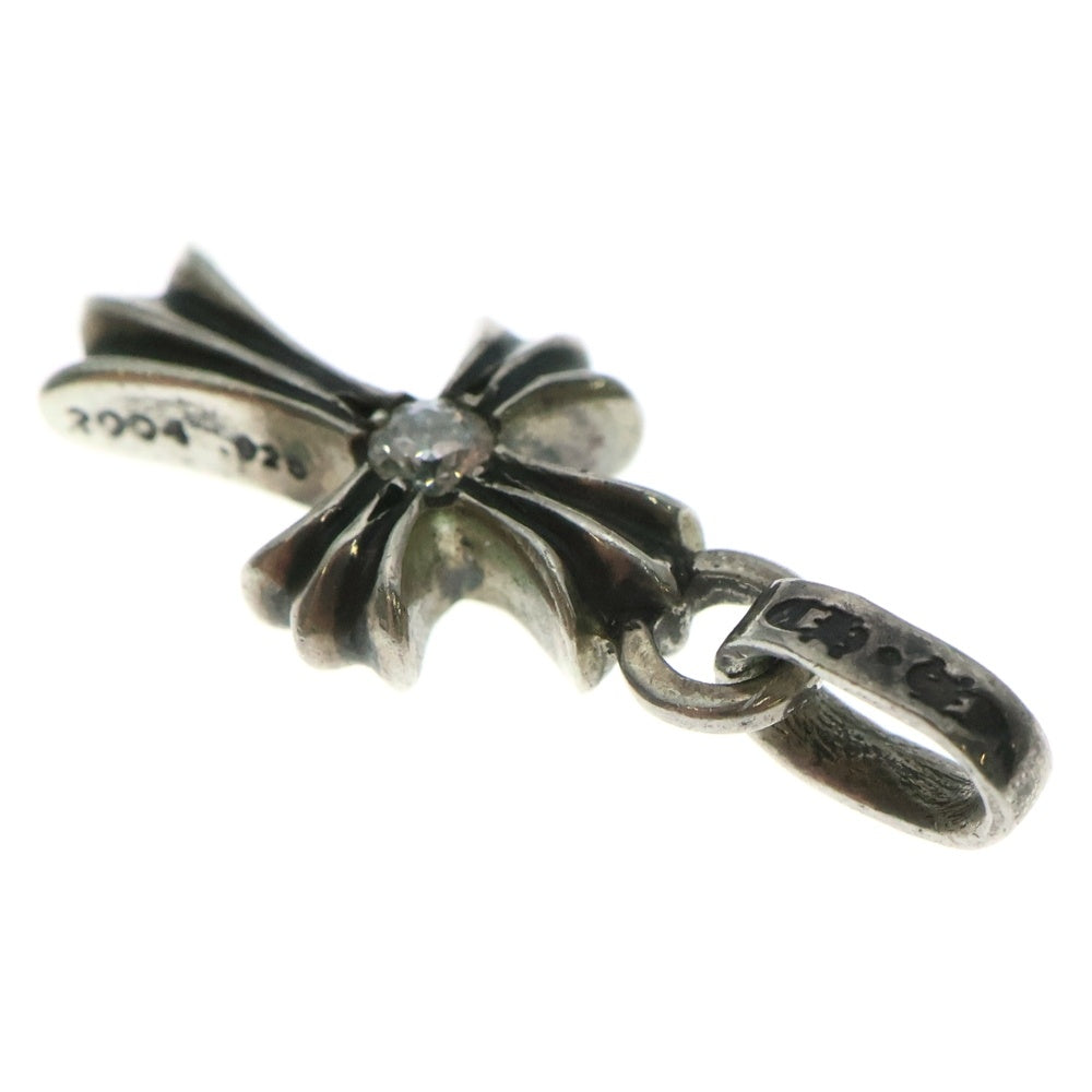 CHROME HEARTS(クロムハーツ) CRS BBYFAT DMND A ベイビーファットクロス 両面 アフター 1ダイヤ ペンダントトップ シルバー