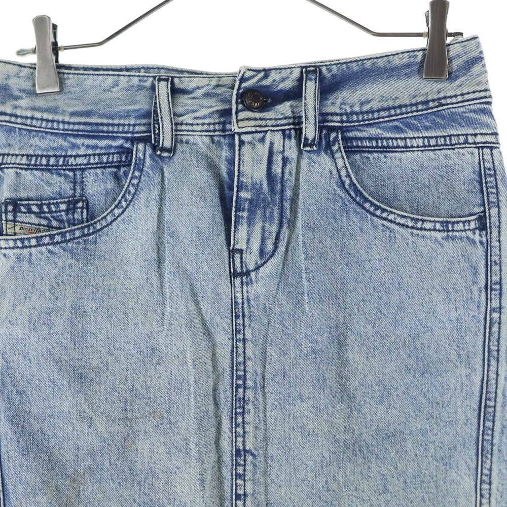 DIESEL(ディーゼル) ロゴボタン ジッパーフライ デニム ミニスカート インディゴ レディース