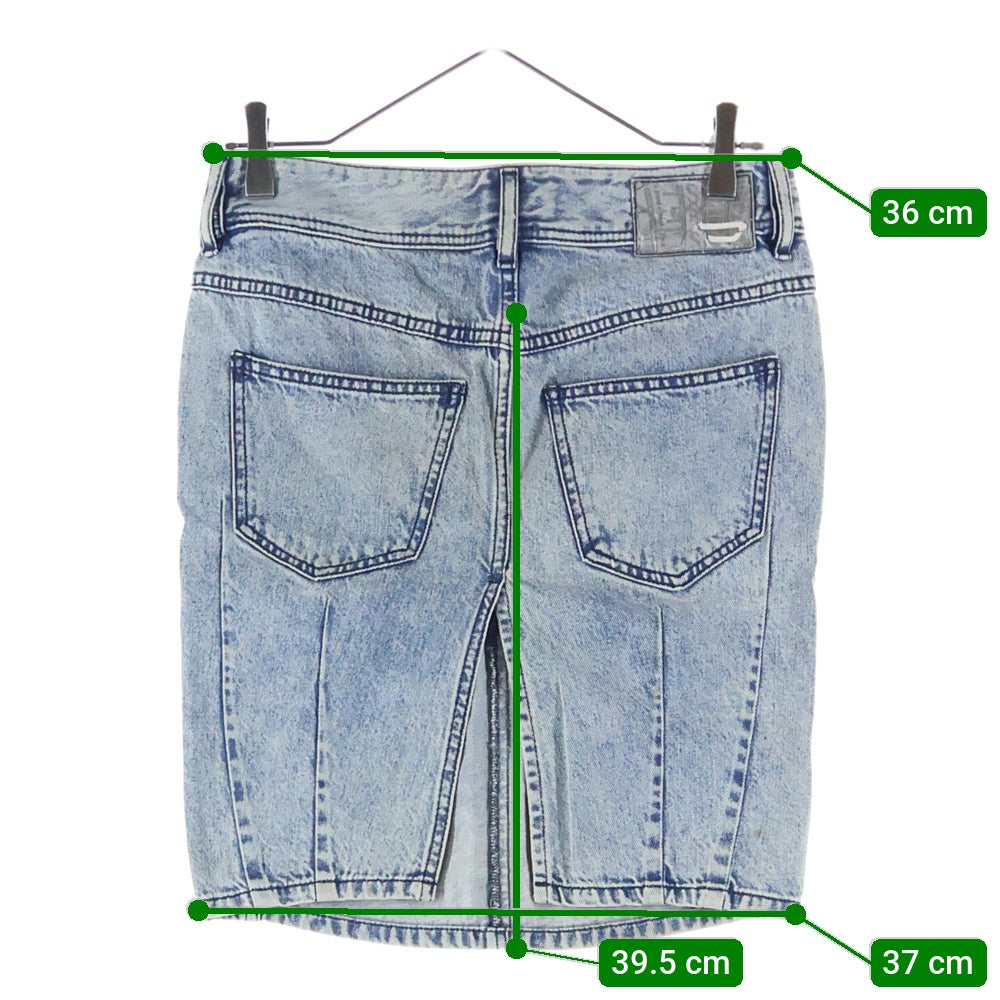 DIESEL(ディーゼル) ロゴボタン ジッパーフライ デニム ミニスカート インディゴ レディース