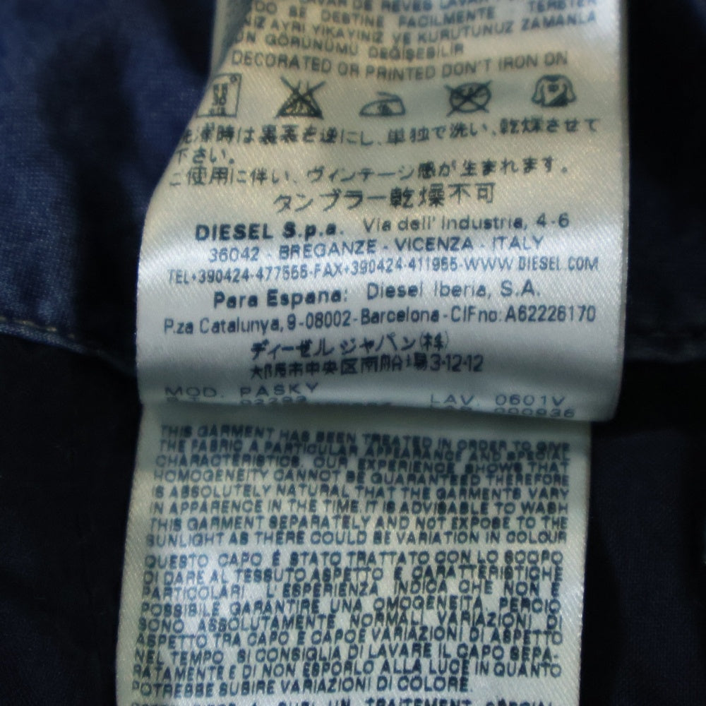 DIESEL(ディーゼル) デニム生地 ショートサロペット インディゴ レディース
