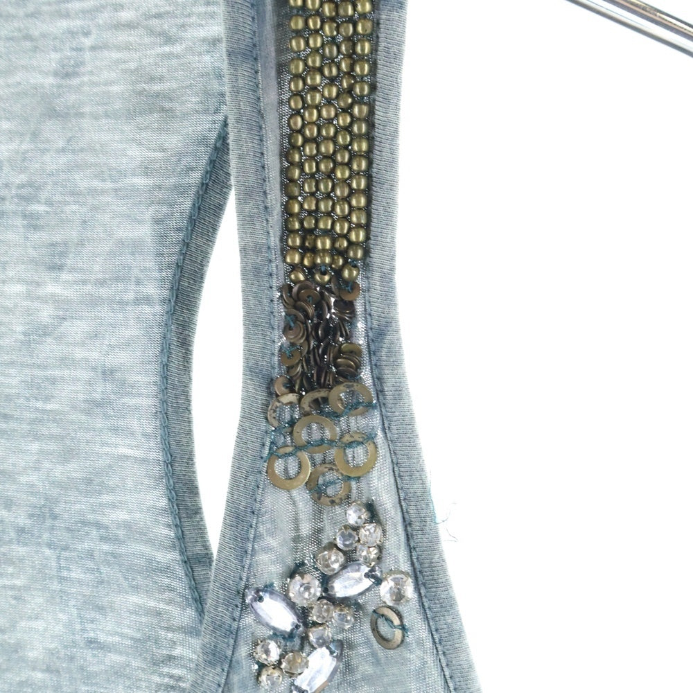 DIESEL(ディーゼル) フロントロゴ ロングタンクトップ ブルー/ブラック レディース