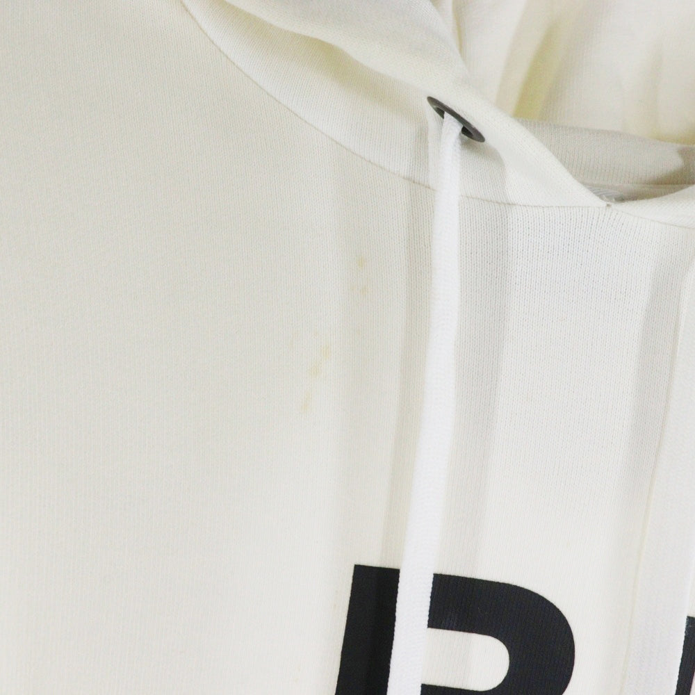 BURBERRY(バーバリー) ホースフェリー ロゴプリント プルオーバースウェットパーカー フーディー ホワイト