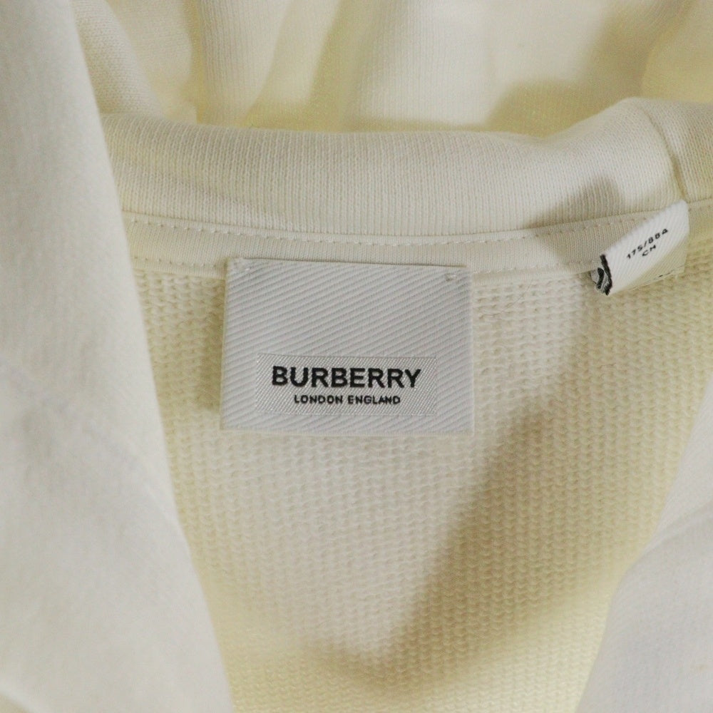 BURBERRY(バーバリー) ホースフェリー ロゴプリント プルオーバースウェットパーカー フーディー ホワイト