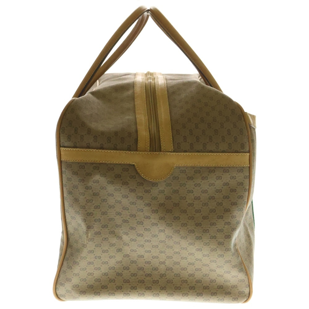 GUCCI(グッチ) GG シェリーライン マイクロGG レザー ボストンバッグ オールドグッチ ベージュ 012-904-0310