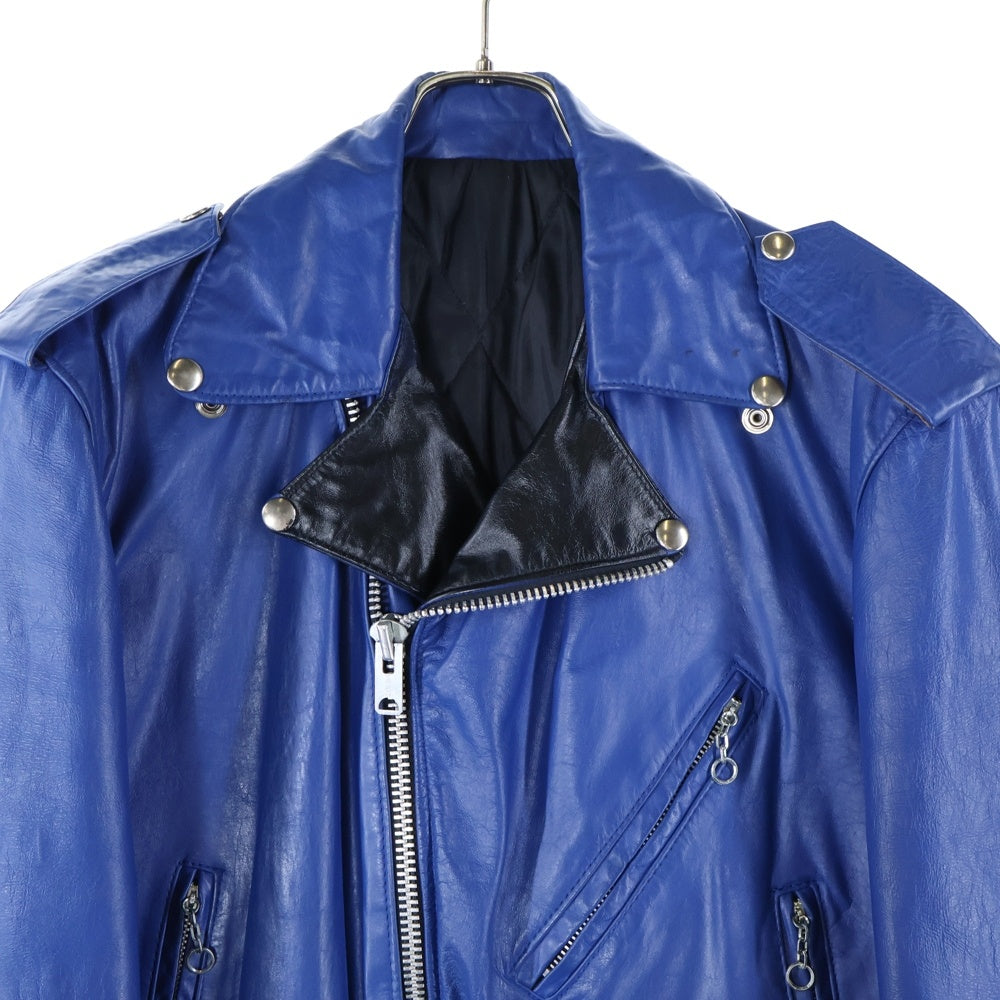 VINTAGE(ヴィンテージ) 90s TALON ZIP タロンジップ ダブルライダース レザー ジャケット ブルー