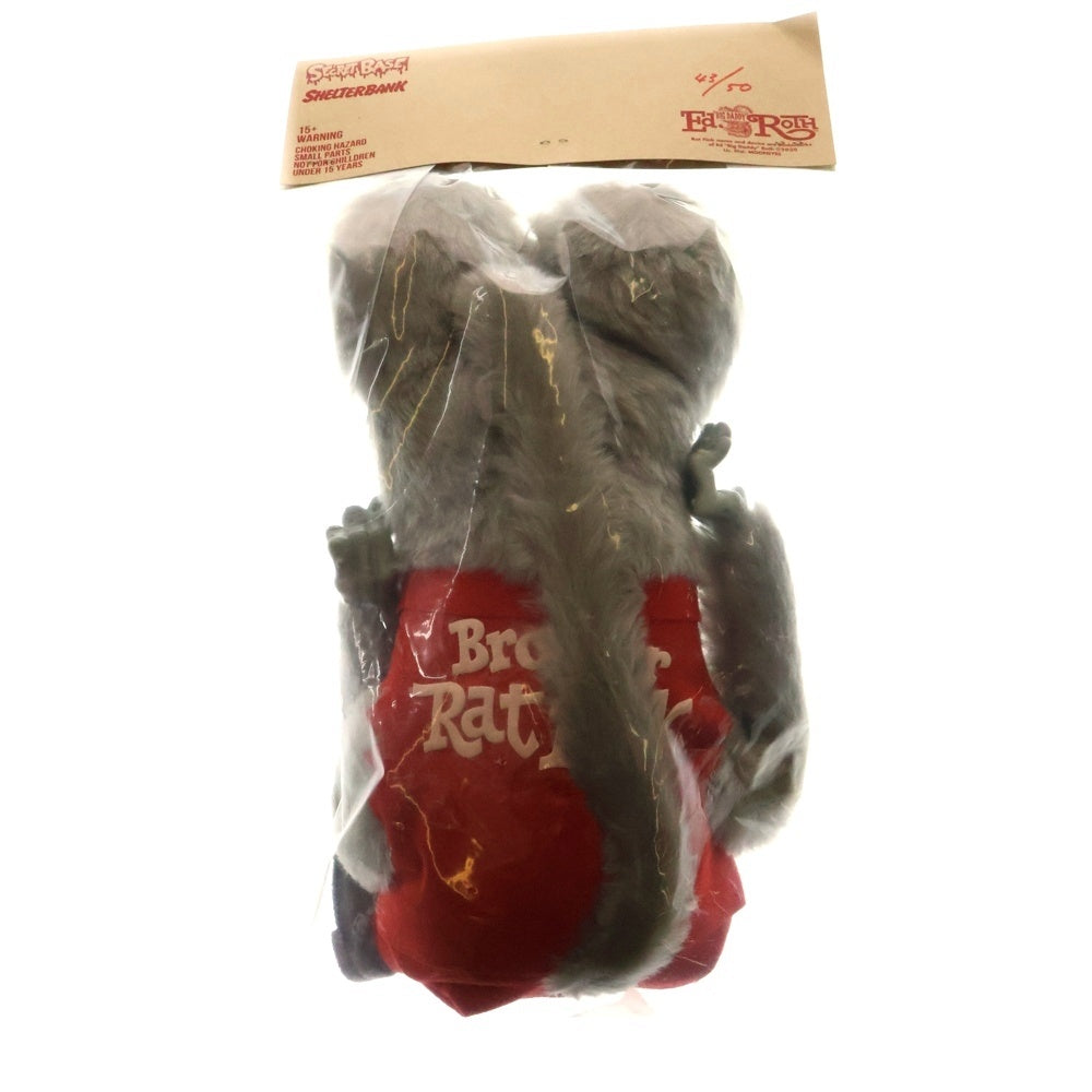 SECRETBASE(シークレットベース) ×ラットフィンク×シェルターバンク Brother of Rat Fink Plush Ver 世界50体限定 シリアル入り ブラザー ソフビ フィギュア グレー/レッド