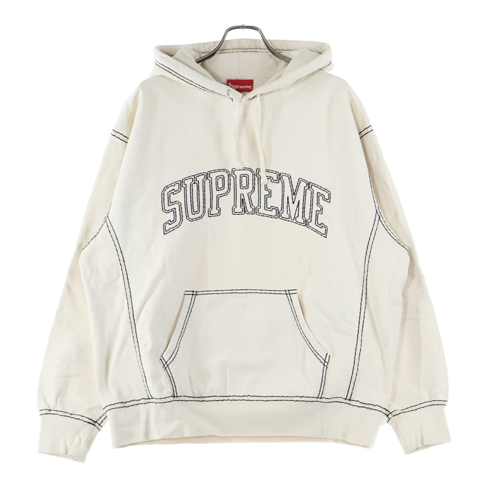 SUPREME(シュプリーム) 20AW Big Stitch Hooded Sweatshirt ビッグステッチ フーデッドスウェットシャツ プルオーバーパーカー フーディー ベージュ