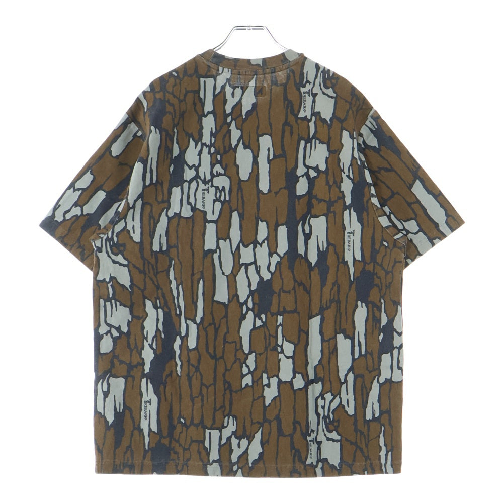 SUPREME(シュプリーム) 25SS Camo Small Box Tee スモールボックス カモ柄 胸ポケット ロゴ 刺繍 クルーネック カットソー 半袖 Tシャツ ブラウン