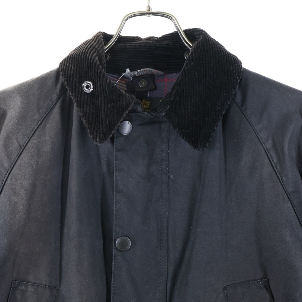 Barbour(バブアー) 16SS SL BEDALE WAX JACKET ビデイル スリムフィット 裏地チェック オイルド ジャケット ブルゾン ブラック MWX0318BK9138