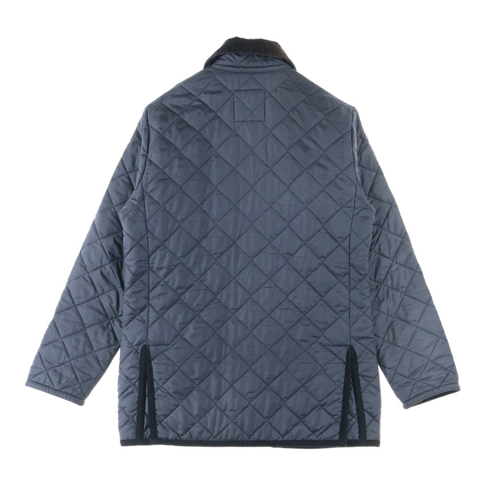 LAVENHAM(ラベンハム) 19AW WEYBREAD JACKET ウェイブレッド 中綿入り 襟コーデュロイ キルティングコート ブルゾン ブラック LVH-19-BP
