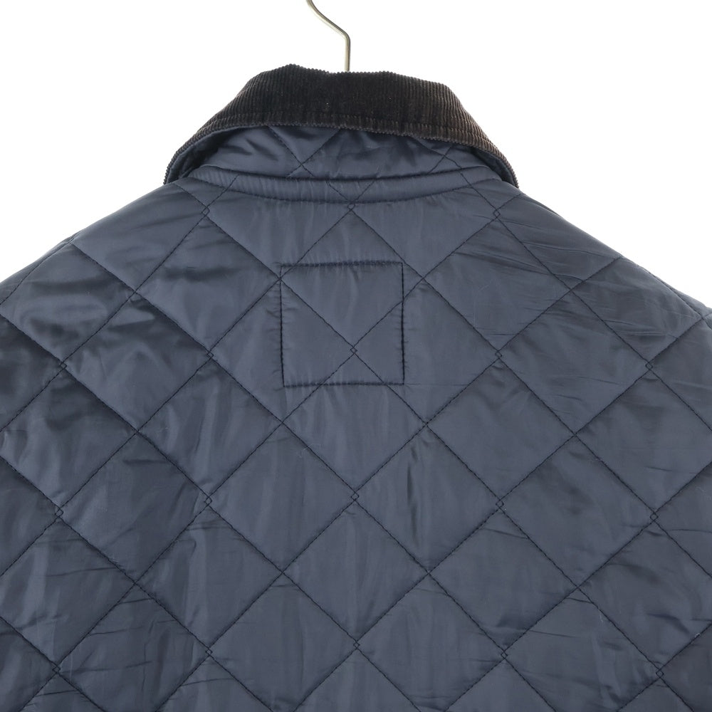 LAVENHAM(ラベンハム) 19AW WEYBREAD JACKET ウェイブレッド 中綿入り 襟コーデュロイ キルティングコート ブルゾン ブラック LVH-19-BP