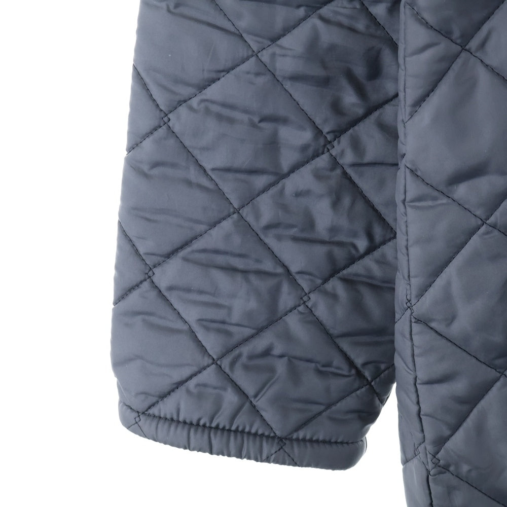 LAVENHAM(ラベンハム) 19AW WEYBREAD JACKET ウェイブレッド 中綿入り 襟コーデュロイ キルティングコート ブルゾン ブラック LVH-19-BP
