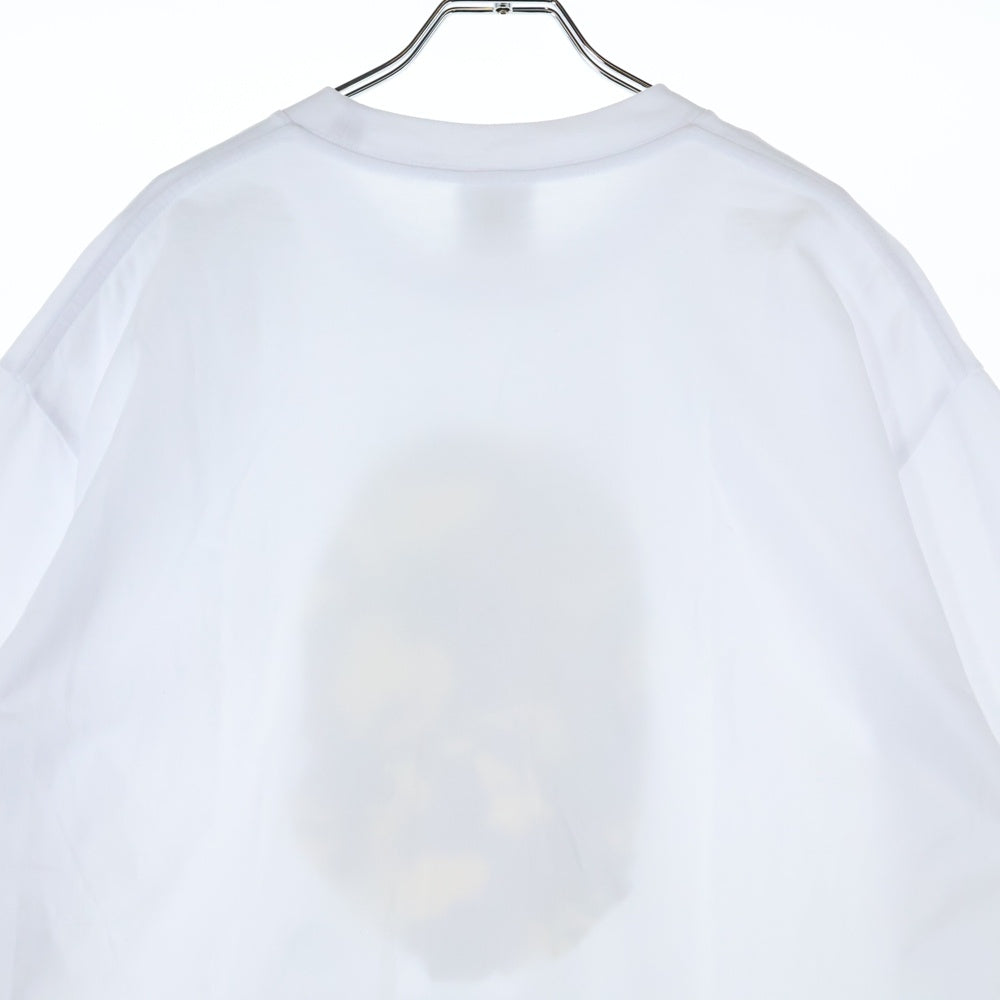 A BATHING APE(アベイシングエイプ) MAP CAMO RELAXED FIT TEE マップカモ リラックス フィット フロント ロゴ プリント クルーネック 半袖 カットソー Tシャツ ホワイト